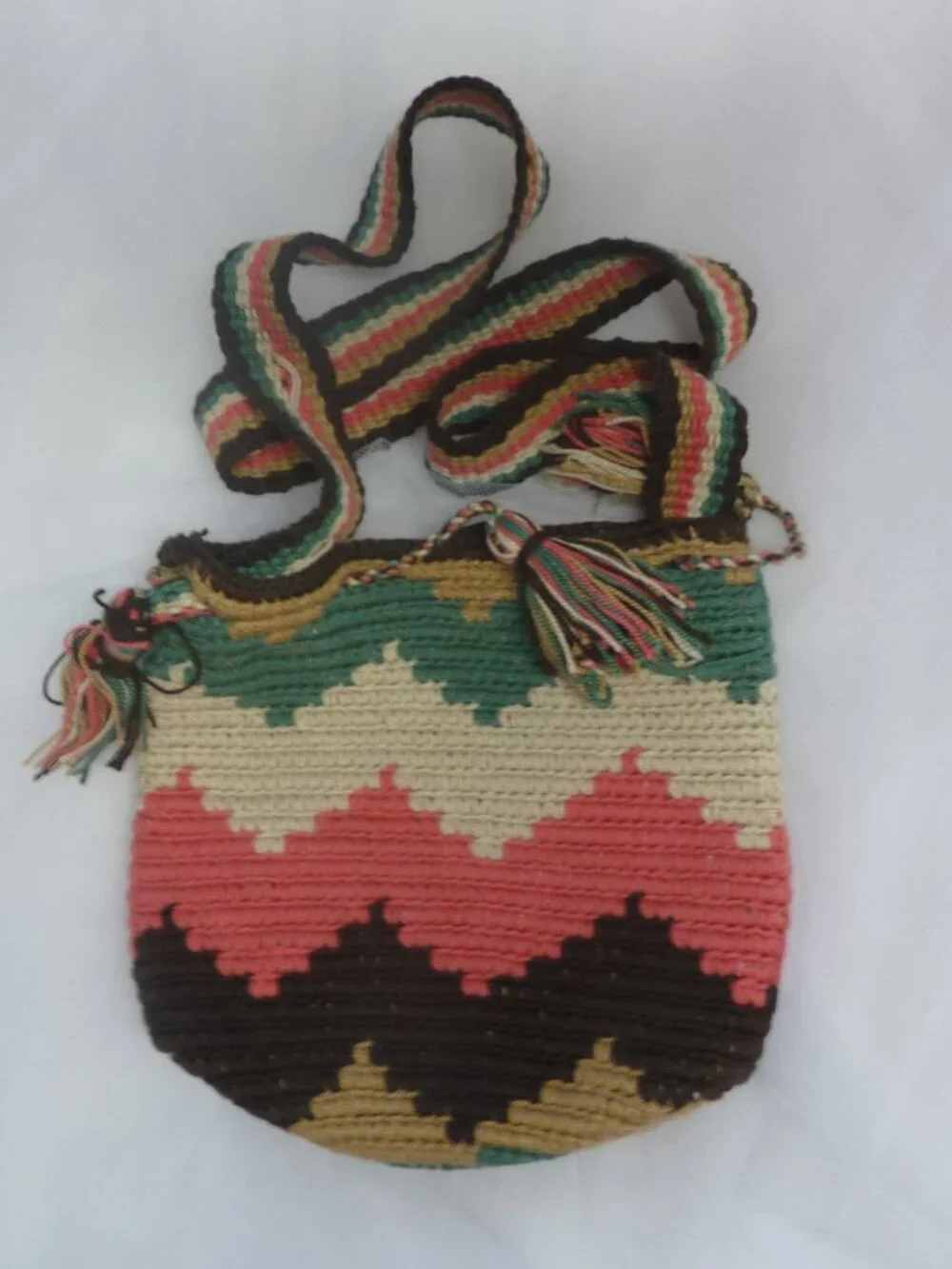 Small Bag Wayuu Mochila Bucket Boho Colombia Rioacha Multi color